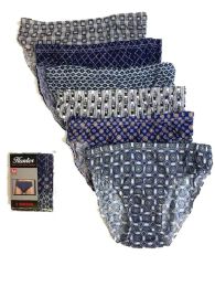 144 Wholesale Mens Cotton Brief With Print Size S