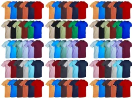 60 of Men's Cotton Short Sleeve T-Shirt Size Medium, Assorted Colors