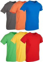 Mens Cotton Crew Neck Short Sleeve T-Shirts Mix Colors, 6X-Large