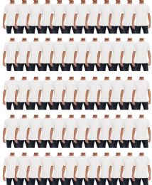 60 of Mens Cotton Crew Neck Short Sleeve T-Shirts White, 6xlarge