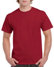 36 Wholesale Mens Cotton Crew Neck Short Sleeve T-Shirts Red, 5X-Large