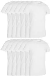 Mens Cotton Short Sleeve T Shirts Solid White Size M