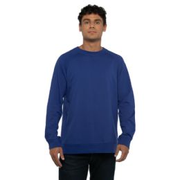 24 Pieces Mens Crew Neck Sweatshirts Royal Blue Size Medium - Mens Sweat Shirt