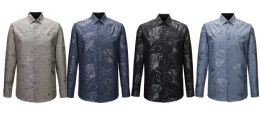 24 Pieces Mens Digital Foil Printed Shirt aa - Mens Polo Shirts
