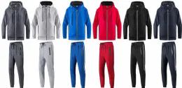 12 Wholesale Mens Fashion Active Fleece Set In Red