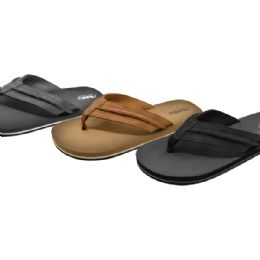 36 Wholesale Mens Fashion Flat Sandals. Man Made Sole And Upper Imported
