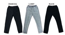 12 Wholesale Mens Fashion Fleece Pants With Sherpa Lining In Black (pack B: M-2xl)