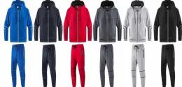 12 Wholesale Mens Fashion Fleece Set In Charcoal