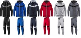 12 Units of Mens Fashion Fleece Set In Red - Mens Sweatpants