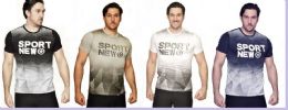24 Pieces Mens Fashion High Treated Cotton Spandex Graphic Sport News T Shirt - Mens T-Shirts