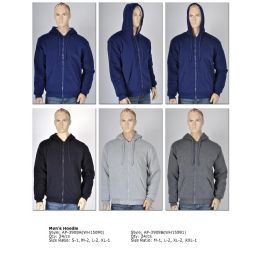 24 Wholesale Mens Fashion Hoodie Assorted Colors And Size