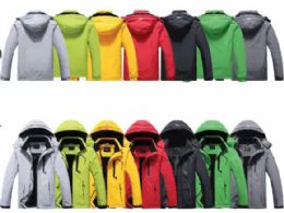 12 Pieces Men's Faux Fur Lined Functional Padded Jacket Assorted Sizes Fruit Green - Mens Jackets