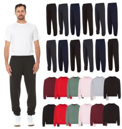 24 of Mix And Match Mens Fleece Jogger Pants And Crew Neck Sweatshirts Assorted Colors Size Medium