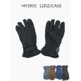 72 Wholesale Mens Fleece Winter Gloves