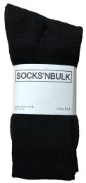 240 Wholesale Yacht & Smith Men's Cotton Athletic Terry Cushioned Black Crew Socks