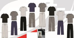 48 Pieces Mens Knitted Solid Jersey Top And Bottom Pajama Set Sizes S-Xl Assorted Colors - Mens Pajamas