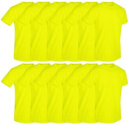 Men's Cotton Short Sleeve T-Shirt Size 2xlarge, Neon Yellow