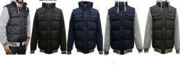 12 Wholesale Mens Nylon Fleece Hooded Jacket In Light Grey And Charcoal