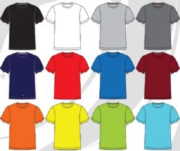 72 Pieces Men's Short Sleeve Crew Neck Moisture Wicking Tee Shirt Sizes S-xl - Mens T-Shirts