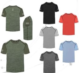 72 Pieces Mens Short Sleeve Performance Top S-xl - Men's Activewear