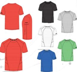 72 Pieces Mens Short Sleeve Performance Top S-xl - Men's Activewear