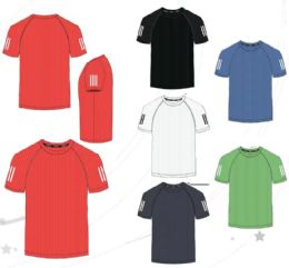 72 Pieces of Mens Short Sleeve Performance Top S-xl
