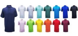 24 of Mens Solid Polo Shirt In Lime Pique Fabric S-xl