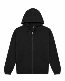 18 Pieces Mens Sponge Fleece Dtm Full Zip Hoodie Black Size 2X-Large - Mens Sweat Shirt