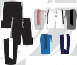 48 Wholesale Mens Tricot Shorts With Pockets Assorted Colors And Sizes S-xl