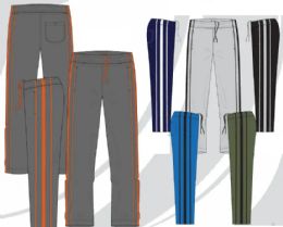 48 of Mens Tricot Track Pants Athletic Pants In Assorted Colors And Sizes S-xl