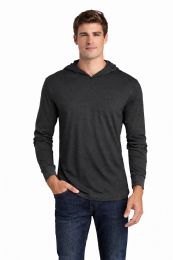 12 Pieces Mens Unisex Triblend Hooded Long Sleeve Pullover T-Shirt Size X-Large Vintage Black - Solid T-Shirts