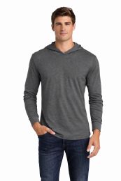 Mens Unisex Triblend Hooded Long Sleeve Pullover T-Shirt Size Medium Premium Heather