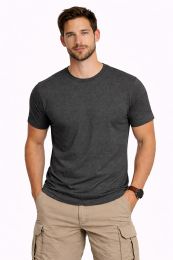Mens Urban Long Body Short Sleeve Tee Cotton Dark Heather Gray Size 2X-Large