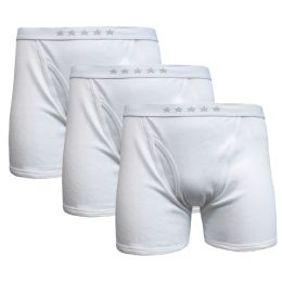 36 Pairs Mens White Boxer Briefs Size Large - Mens Clothes for The Homeless and Charity