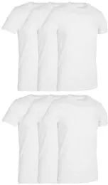 6 Wholesale Mens White Cotton Crew Neck T Shirt Size 3x Large