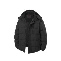 12 Pieces Mens Woven Padded Bubble Jacket Assorted Sizes M-2xl Black - Mens Jackets