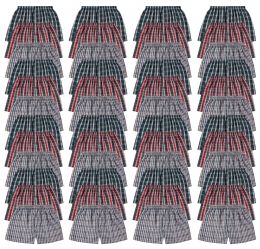 Mens Woven Plaid Boxer Shorts Size Medium