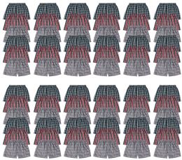 Mens Woven Plaid Boxer Shorts Size Xlarge