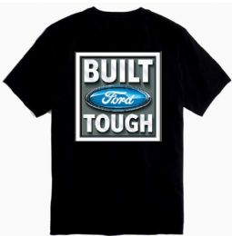 12 Pieces Official Licensed Black Color Tshirt Built Ford Tough Plus Size - Mens T-Shirts