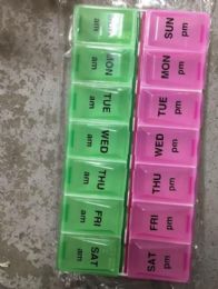 1008 Pieces Pill Organizer Weekly Am/pm - Assorted Colors - Pill Boxes and Accesories