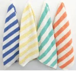 36 Wholesale Plunge Cabana Stripes Beach Towel In 100% Cotton Size 27x56 In Aqua