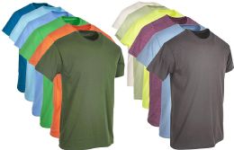 12 Pieces Plus Size Mens Cotton T-Shirt Bulk Big Tall Short Sleeve Lightweight Tees (6X-Large, 12 Pack Mixed Assorted Bright Colors) - Mens T-Shirts