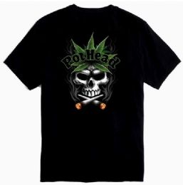 12 Pieces Pothead Skull Mens T Shirt Plus Size - Mens T-Shirts