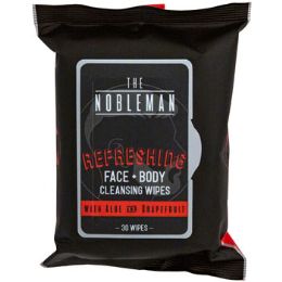 24 Cases Face & Body Mens Wipes 30ct Refreshing Nobleman In 24pc Pdq E-Commerce Map Pricing See n2 - Personal Care Items