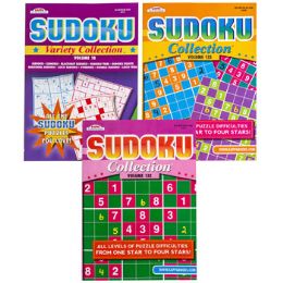 120 Cases Sudoku Puzzle Book Collection3 Asst 120pc Floor Disp $4.95ppmade In Usa - Crosswords, Dictionaries, Puzzle books