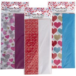 48 Cases Tissue 8ct 3ast Valentine - Tissue Paper