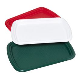 48 Wholesale Serving Tray Rectangualr 15x103 Christmas Colors In Pdq