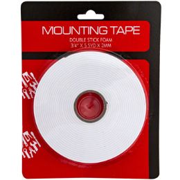 72 Wholesale Tape Foam Double Stick Mounting .75in X 5.5yd X 2mm Hard/blister