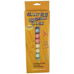48 Cases Chalk Sidewalk Jumbo 12ct 6asst Colors In Printed Window Box Logo4inch Each - Chalk,Chalkboards,Crayons