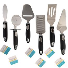72 Cases Kitchen Gadgets 6ast Pp/ssblack W/grey 2tone Handleb&c Hangtag - Home & Kitchen